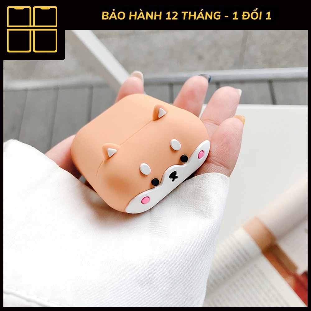 Vỏ Ốp Airpod Case 1/2/Pro chống va đập, ốp airpod siêu dễ thương Shiba Inu 88Mobile