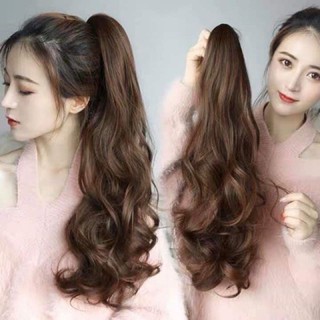 Tóc giả nữ cao cấp ngoạm xoăn đuôi kiểu dáng dài nữ tính-kẹp ngoặm