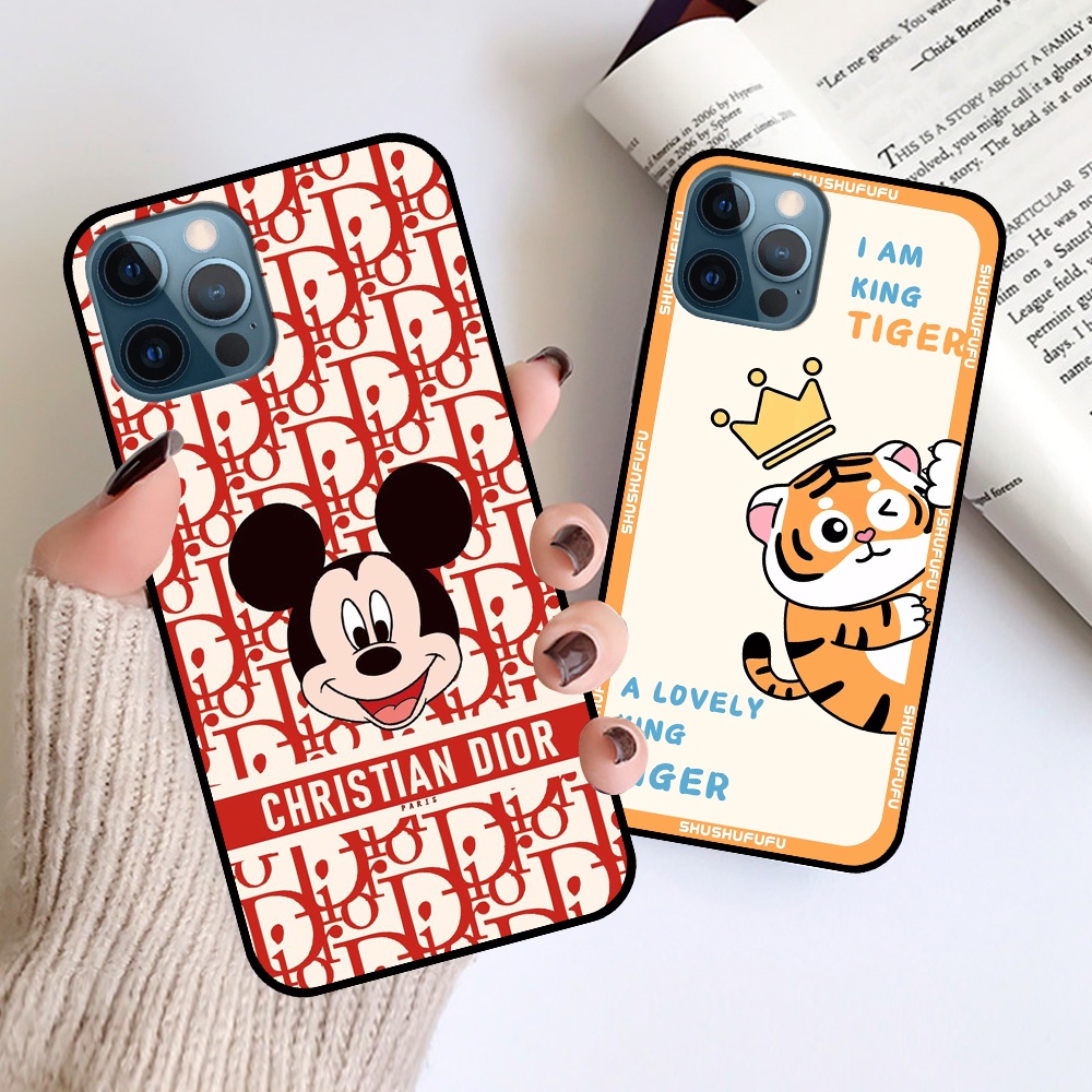 Ốp I.p.h.o.n.e 12 12 Pro 12 Pro Max 12 Mini in hình mickey, hổ, kingtiger siêu rẻ T19 - T24