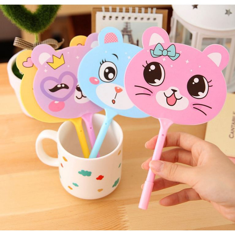 Bút Bi Quạt Hình Thú Cưng Mực Xanh-Giao Hình Ngẫu Nhiên