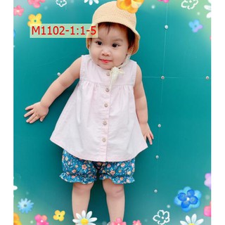 Combo bộ linen hồng quần hoa - mã 1102-1