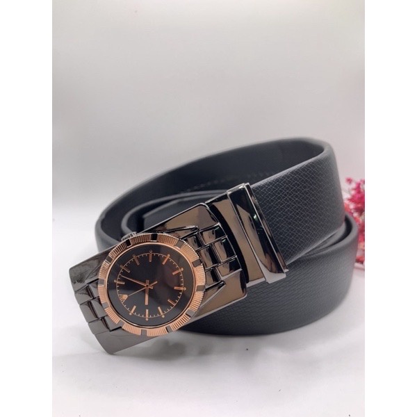 Thắt lưng da cao cấp - Dây nịt mặt khóa đồng hô tròn - cực cá tình và sang chảnh new