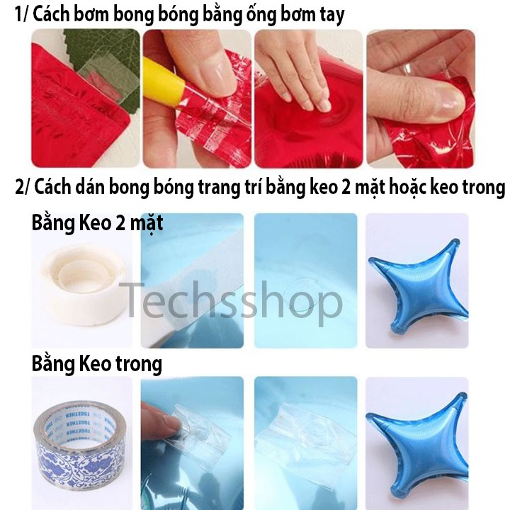 Bộ Trang Trí Sinh Nhật, Thôi Nôi Cho Bé Trai, Bé Gái Mẫu Tấm Poster 70x70cm Có Kèm Bơm Tay