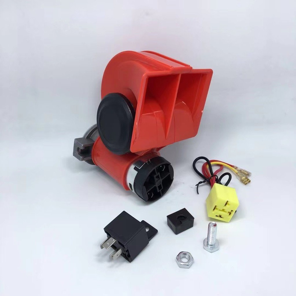 Bộ còi hơi điện lắp xe máy ô tô 12v - 24v âm siêu lớn nhỏ gọn mẫu mới, phụ kiện xe máy