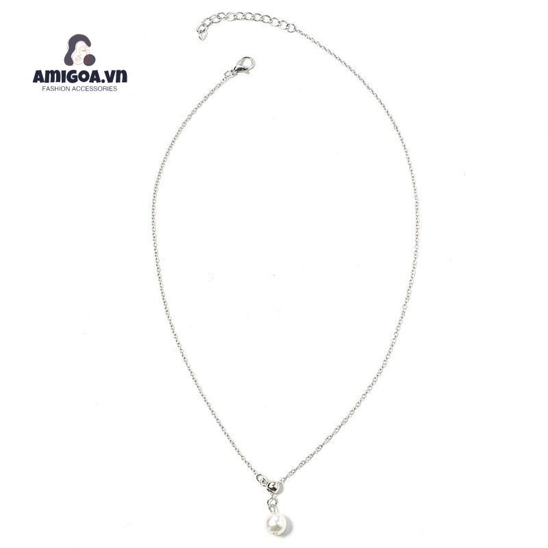 Vòng cổ Đính Ngọc Trai Có Thể Điều Chỉnh Phong Cách Cổ Điển Thời Trang