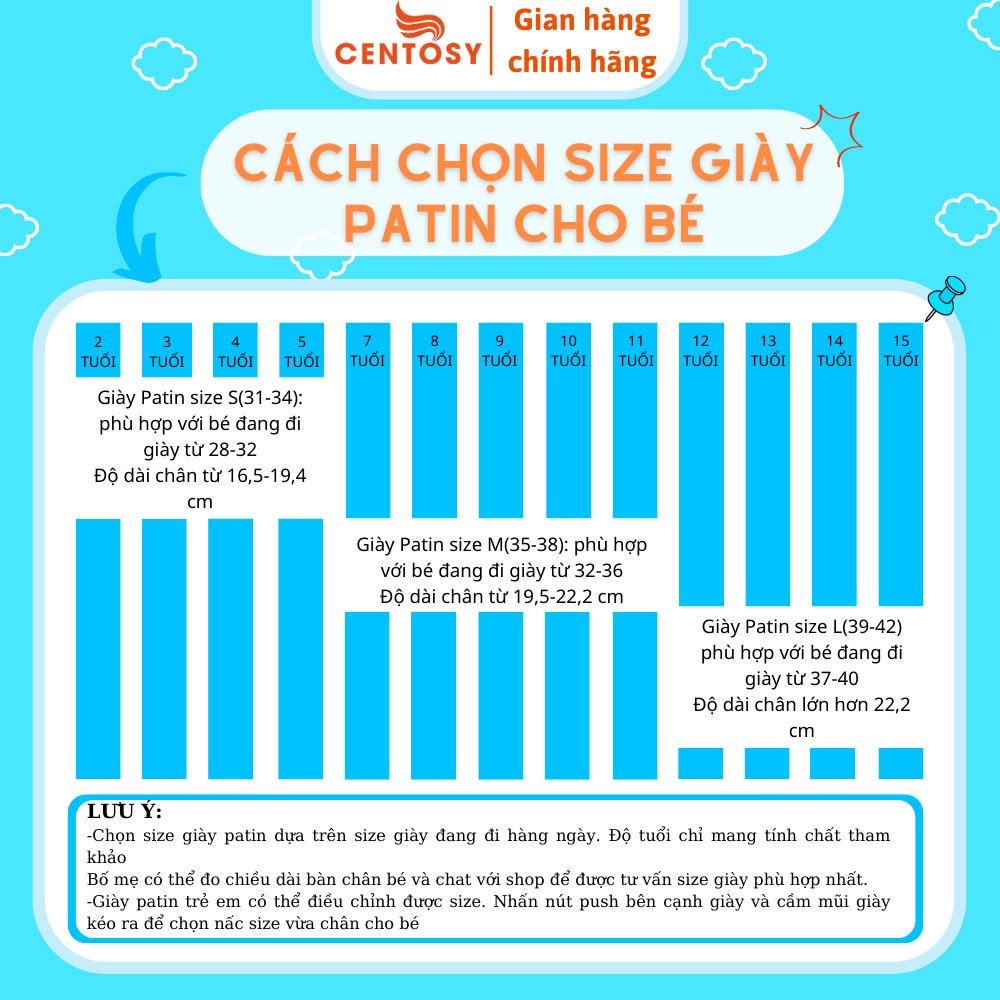 [Tặng Bảo Vệ Tay Chân] Giày Trượt Patin Centosy - Kingfly W198 Có 8 Bánh Phát Sáng, Dành Cho Trẻ Em