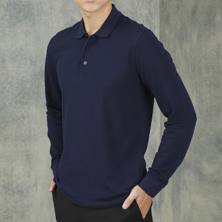 Áo Polo Nam Dài Tay Phong Cách Trẻ Trung Basic,Giữ NhIệt Có Cổ đủ size 50-85kg chất đep cao cấp