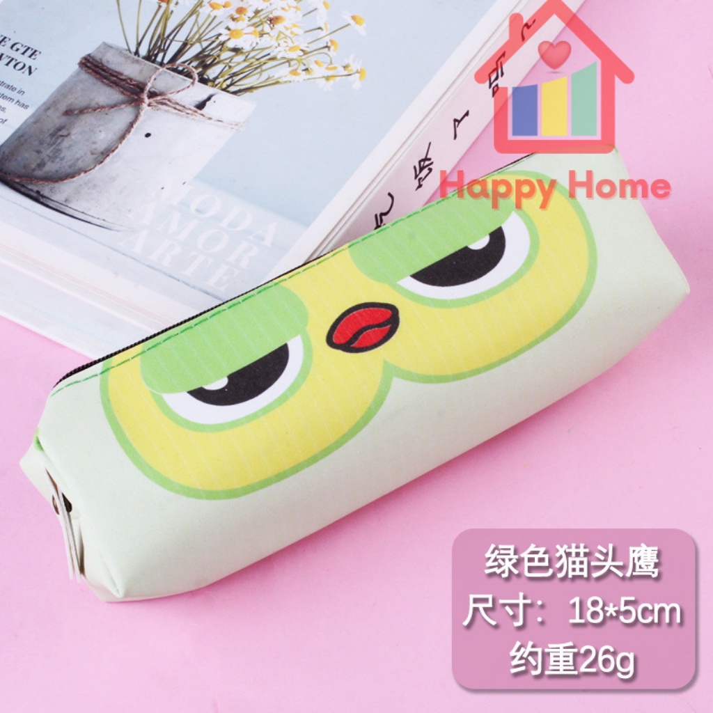 Hộp bút vải nhập khẩu hình thú dễ thương chất lượng cao Happy Home