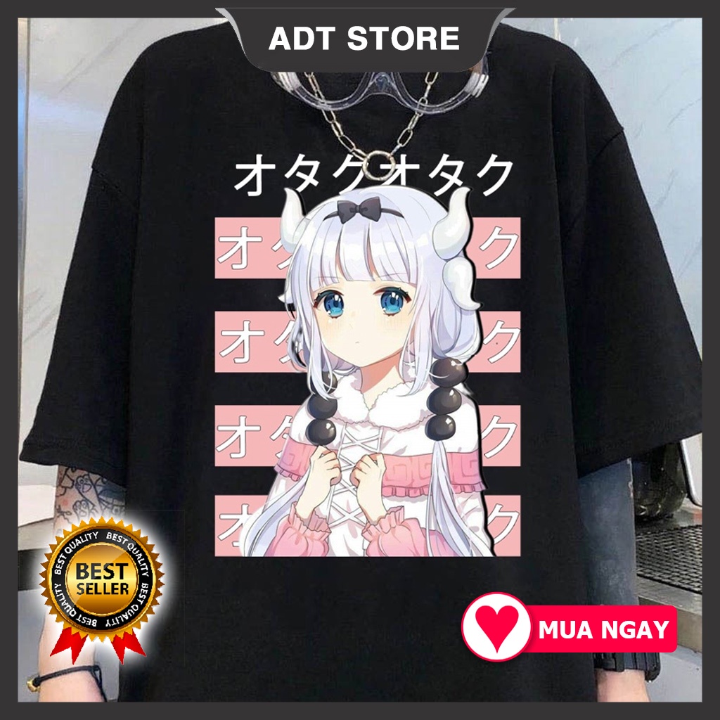 Áo thun Anime Miss Kobayashi's Dragon Maid T Shirt Kobayashi-San Chi No Maid Dragon Kanna Kamu độc đẹp siêu HOT