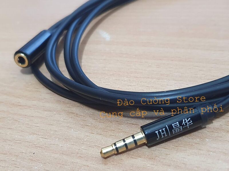 Dây nối dài tai nghe micro livestream đầu bộ soundcards audio 2 mét Jinghua 1 đầu đực cái 3 vạch 4 khấc chân 3.5mm li