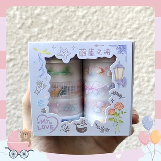 Combo 10 sticker washi trang trí