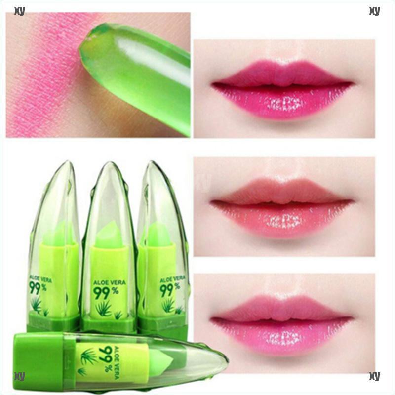 (Hàng Mới Về) Son Môi Lô Hội Tự Nhiên Lâu Trôi Dưỡng Ẩm Đổi Màu Theo Nhiệt Độ