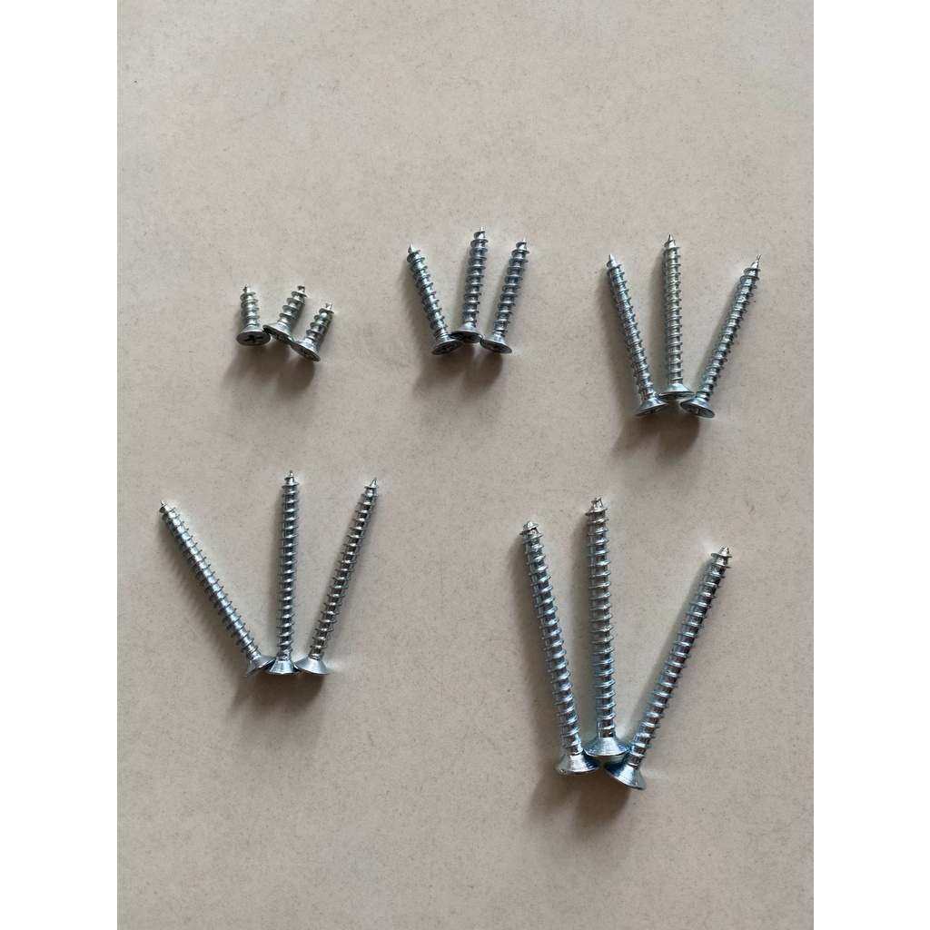 Vít bắt tắc kê nhựa, nở nhựa đóng tường, loại 1F5, 3F, 4F, 5F, 6F, vít loại tốt, chắc chắn