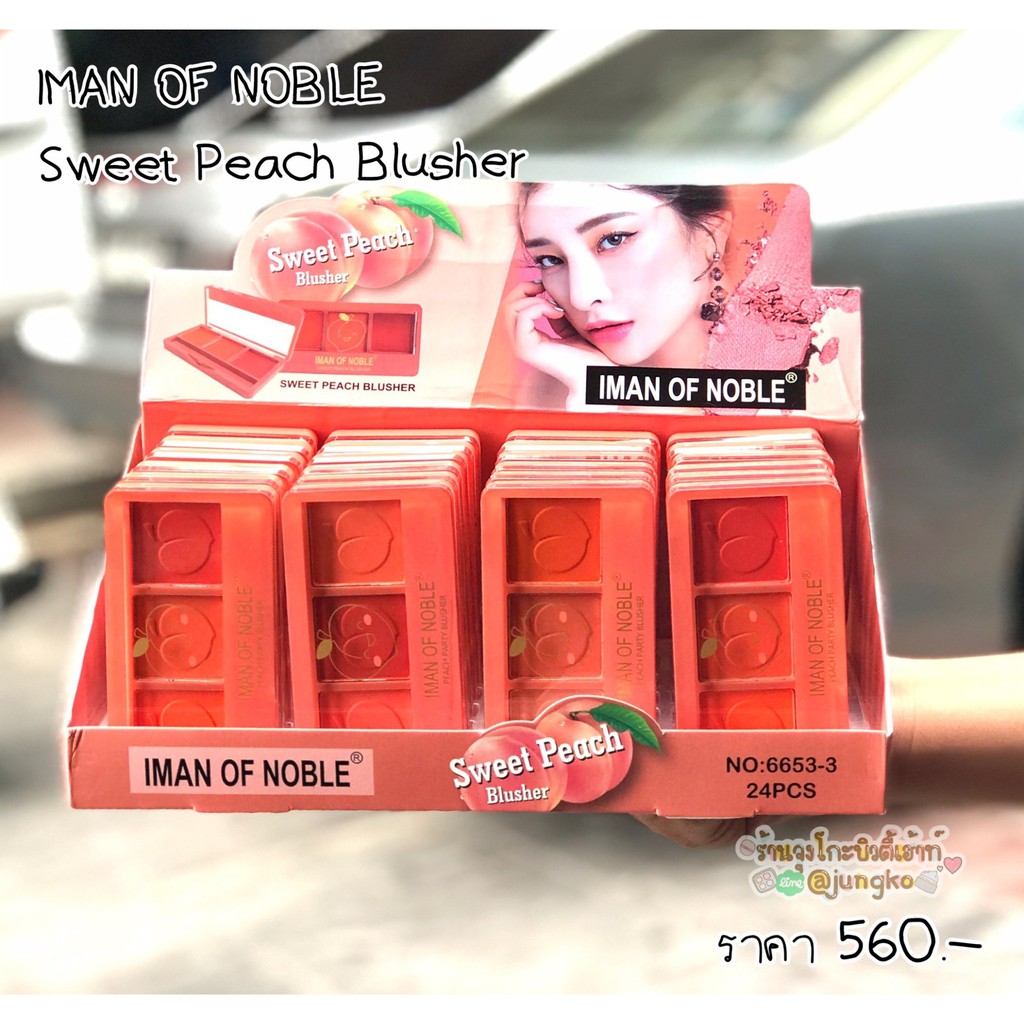 Phấn má hồng IMAN OF NOBLE Sweet Peach 3 ô thái lan mới nhất | BigBuy360 - bigbuy360.vn