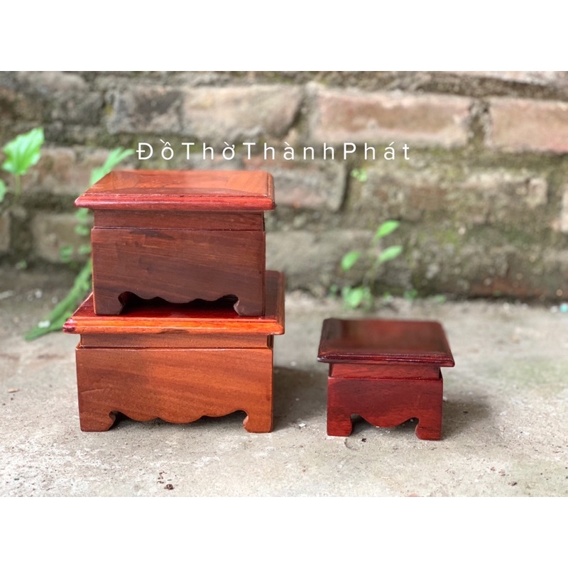 Đôn Gỗ Vuông Kê Tượng, Bát Hương, Đồ Thờ- Gỗ Hương Bền Đẹp