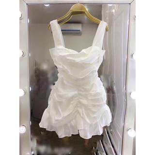 Đầm 2 dây nhún bèo