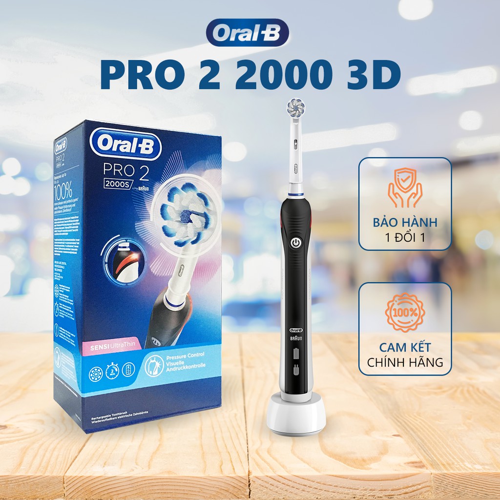 Bàn chải điện Oral-B Pro 2 2000 2000S 3D