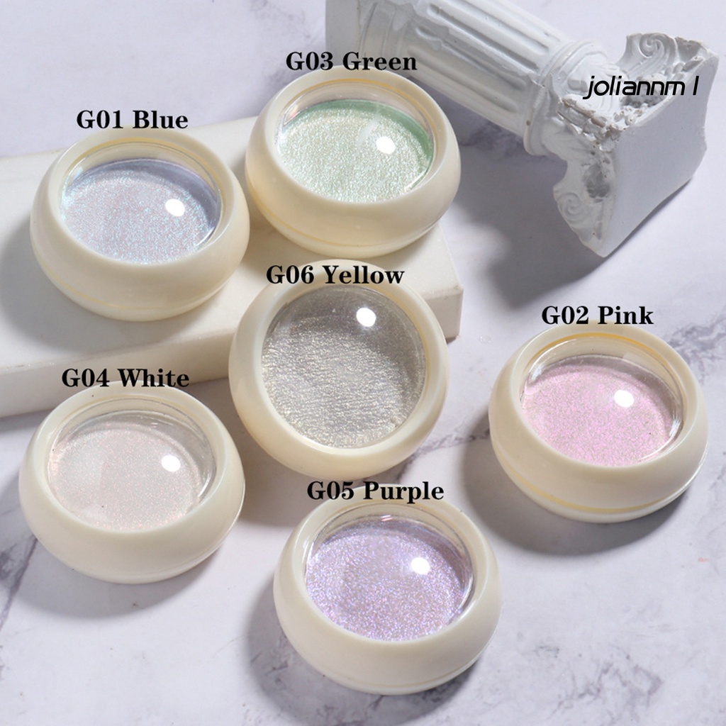 Bột tráng gương màu cực quang trang trí móng nghệ thuật 2g kèm cọ