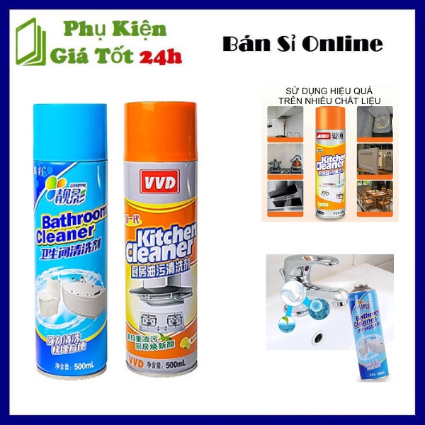 Combo bình xịt tạo bọt vệ sinh nhà tắm, nhà bếp đa năng Vinhwatch