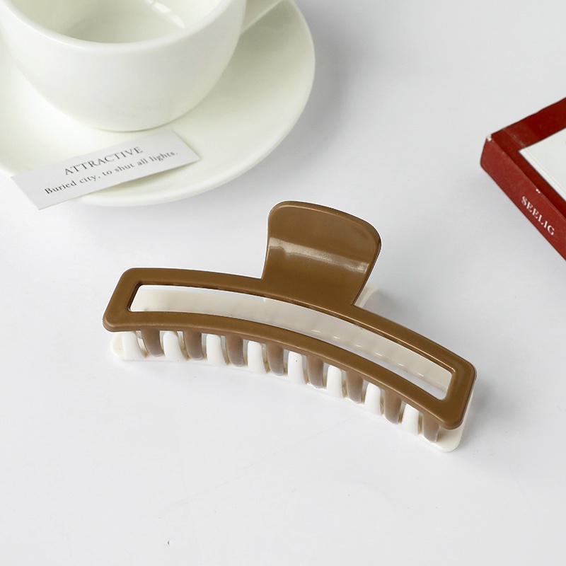 Kẹp Tóc Nhựa Acrylic Hai Màu Lấp Lánh Phong Cách Hàn Quốc Cho Nữ