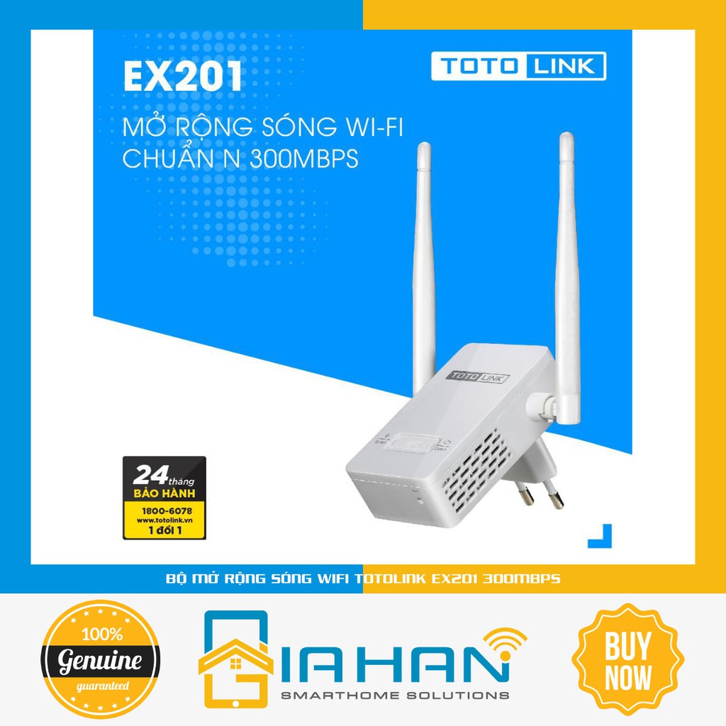 Bộ kích WiFi TOTOLINK EX201 - Mở rộng sóng Wi-Fi chuẩn N 300Mbps - Hàng chính hãng | BigBuy360 - bigbuy360.vn