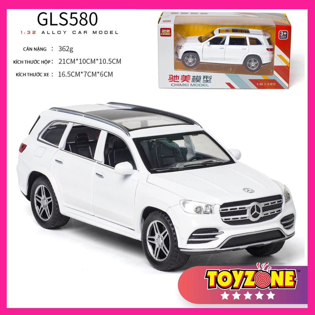 [Mã 11LSSALE giảm 100% đơn 50k] Xe Mô Hình Mercedes-Benz GLS 580 1:32 CHIMEI Khung Xe Hợp Kim, Có Đèn Và Âm Thanh