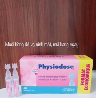 Nước muối sinh lý Pháp Physiodose hồng