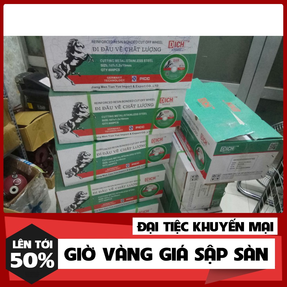 [HÀNG CHÍNH HÃNG] [ ẢNH THẬT]   ĐÁ CẮT 100MM NGỰA XANH 1 HỘP 50 VIÊN  [CHO KHÁCH XEM HÀNG]