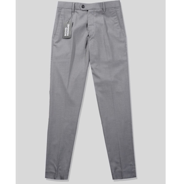 Quần tây nam Bovis Homme, mã QT110, màu xám sáng, form slim-fit, chất liệu cotton, mặt vải mỏng mát