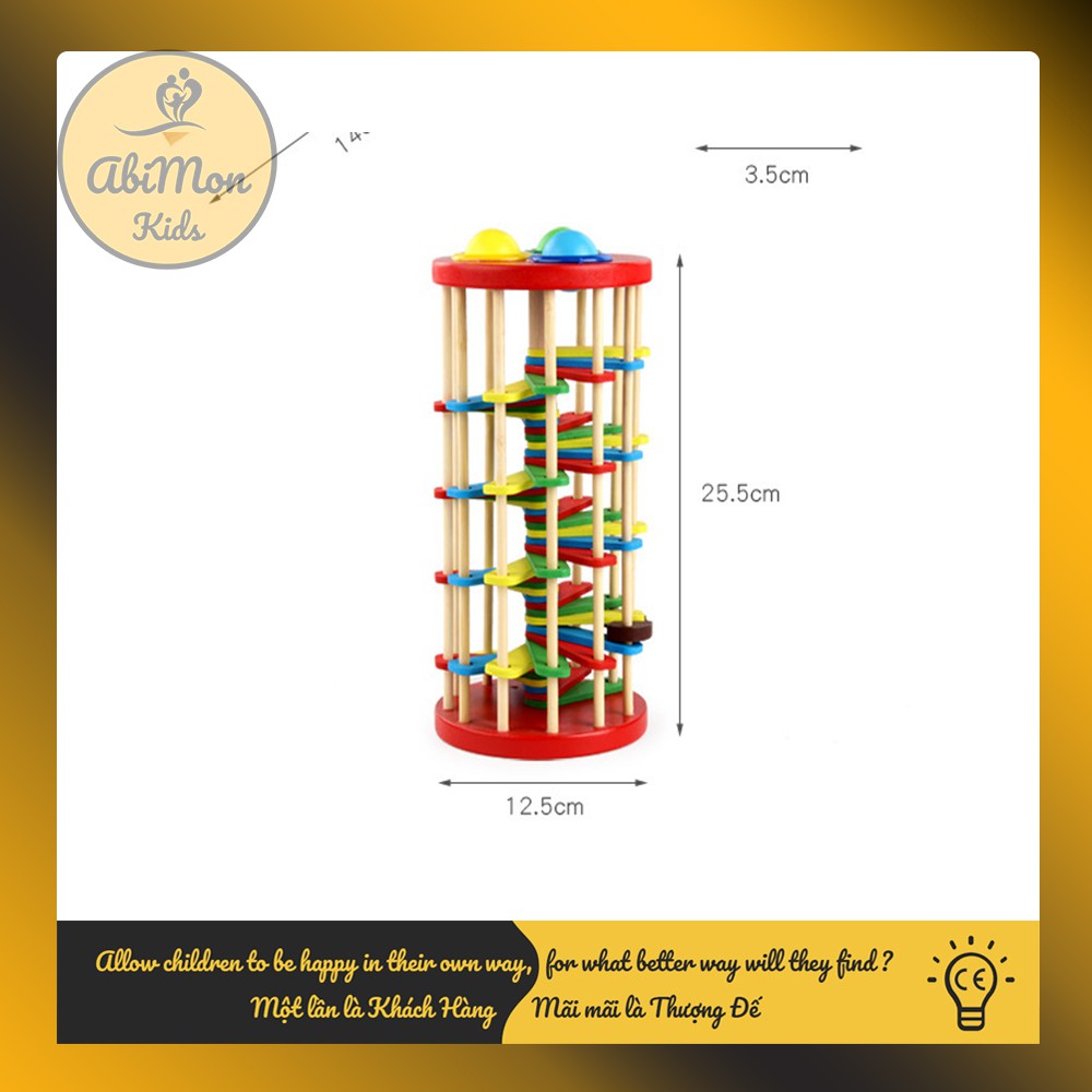 Đập Bóng Lốc Xoáy Cho Bé ☘️ Montessori cao cấp ✨ (Đồ chơi Gỗ - Đồ chơi Giáo Dục - An toàn - Thông minh)