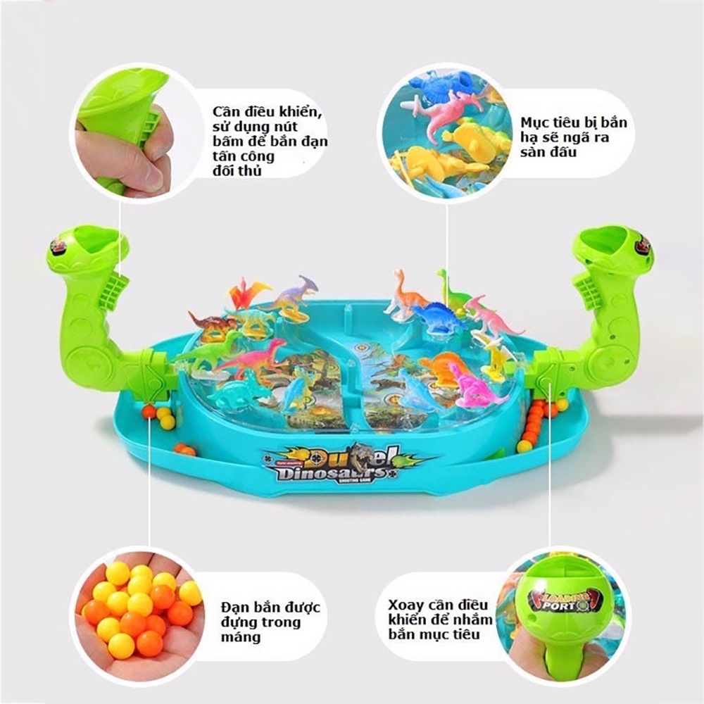 Đồ chơi trẻ em khủng long đại chiến Dino bắn bi vui nhộn .Trò chơi tương tác giải trí cao ,rèn luyện tư duy chiến thuật.
