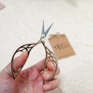 Kéo cắt chỉ, kéo cắt may thủ công kiểu retro hình chiếc lá