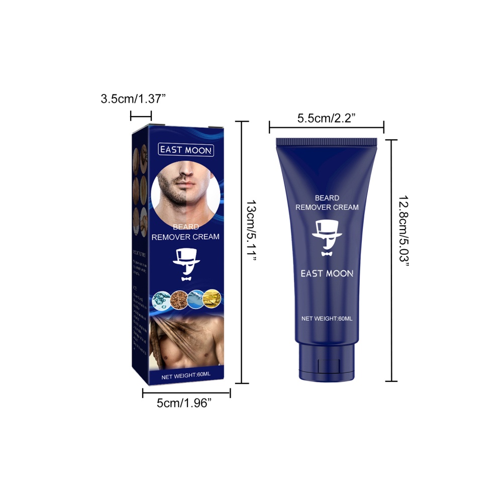 East Moon 60Ml Nam Kem Tẩy Lông Vĩnh Viễn Dành Cho Nam Dụng Cụ Cạo Râu Dành Cho Nam Chăm Sóc Cơ Thể Prettyhat
