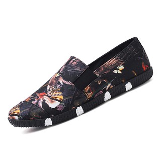 Giày lười đế bệt vải canvas cho nam