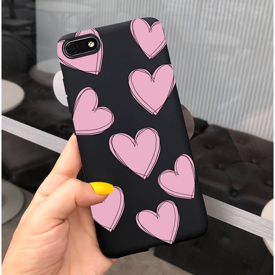 Huawei Y5 Y6 Y7 Prime 2017 2018 Y5 2018 Y9 Prime 2019 Silicone Phone Case Cover Lovehart  Soft TPU Casing