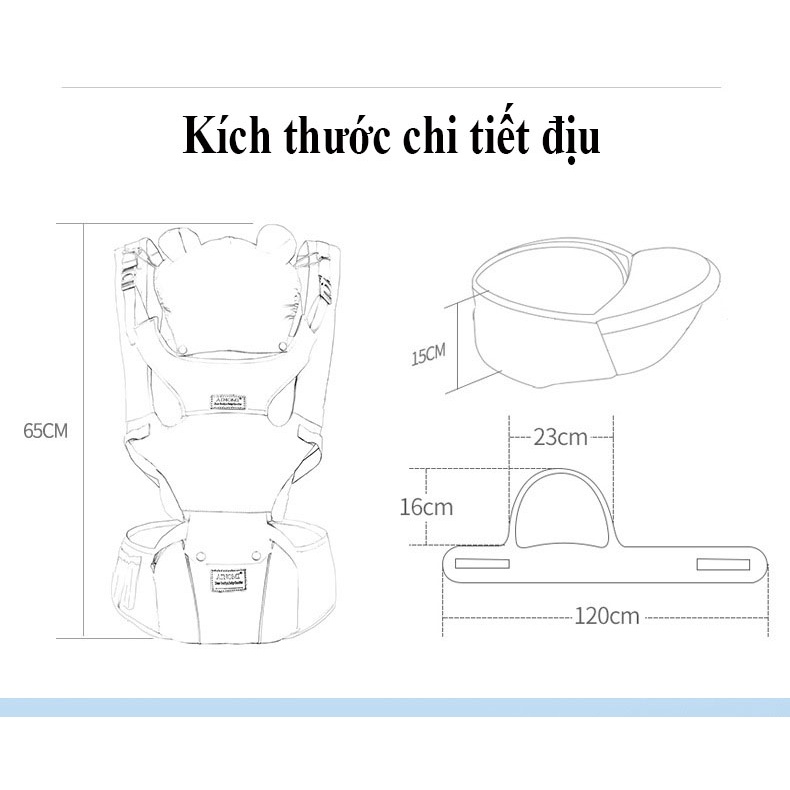 [Chính Hãng] Địu Em Bé AINOMI,Có Đỡ Cổ, Đỡ Lưng,Chống Gù, Tấm Che Vùng Đầu, Địu Em Bé Sơ Sinh Cao Cấp 4 Mùa Đa Tư Thế