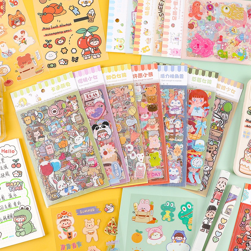 Sticker 6 Tấm Mẫu Mới Siêu Cute Đơn Giản và Tiện Dụng