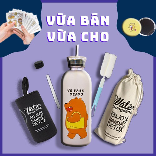 🐽 𝐓𝐚̣̆𝐧𝐠 𝐆𝐮̛𝐨̛𝐧𝐠 - 𝐌𝐮𝐚 𝟏 𝐓𝐚̣̆𝐧𝐠 𝟕 🐽 Bình Đựng Nước Detox 1000ml Đáng Yêu - Bình Nước Ống Hút Kèm 6 Phụ Kiện Tiện Lợi | BigBuy360 - bigbuy360.vn