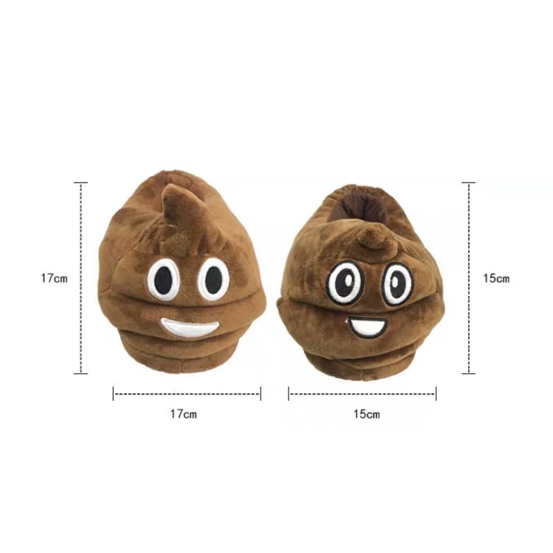 Dép bông hình shit đáng yêu