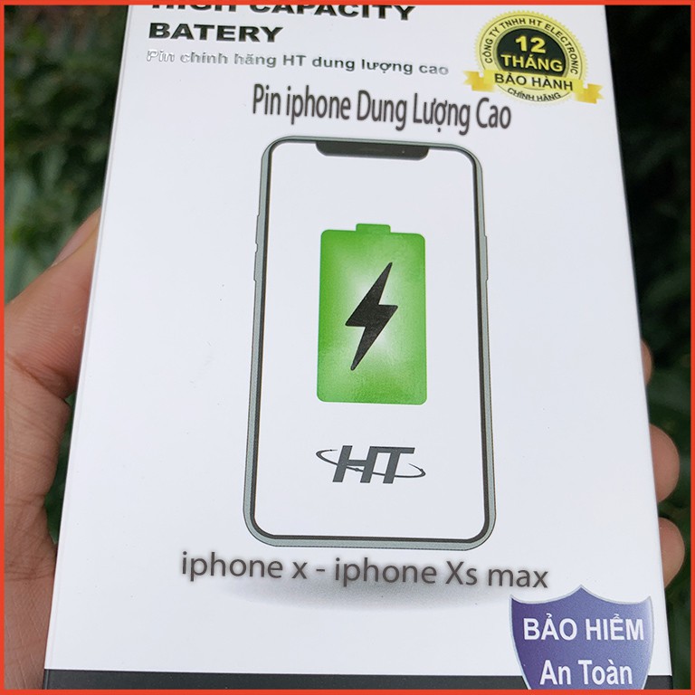 Pin iphone Dung Lượng Cao Chính Hãng HT X - XS Max - BH 12th