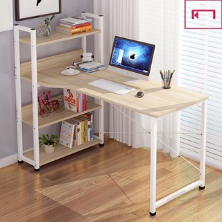Bàn làm việc đa năng BLV1-01- bàn làm việc kèm kệ sách, hiện đại - Nội thất Khôi Nguyên