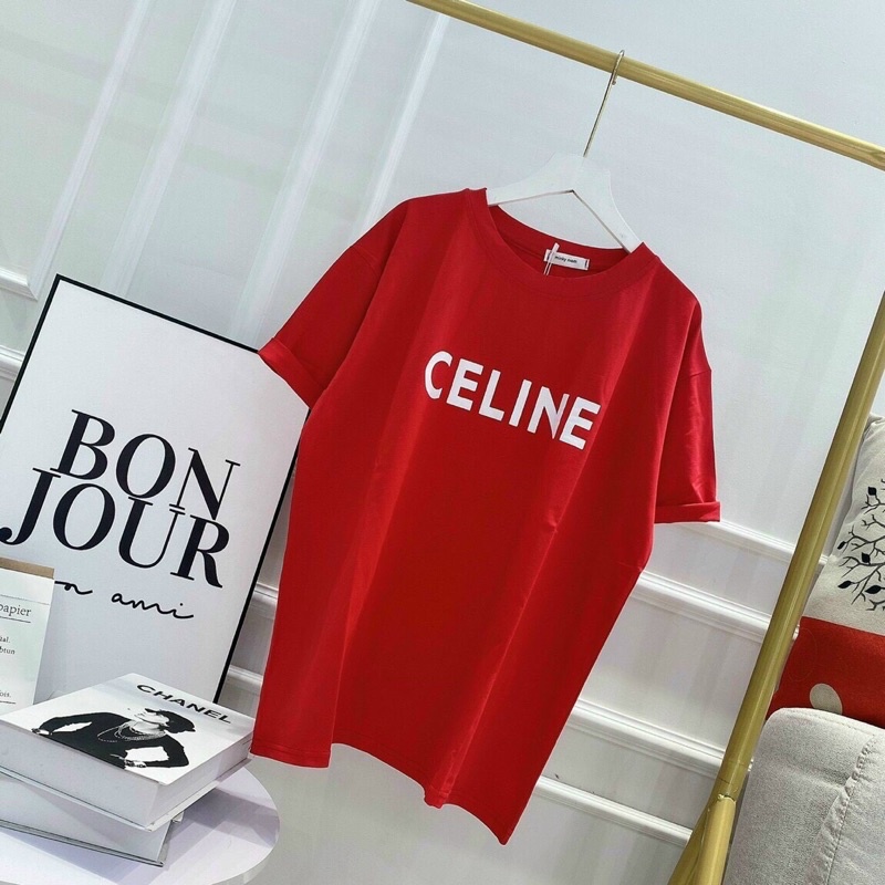 Áo phông Celine đỏ cho cả năm may mắn - Áo hang chuẩn, chất cotton sịn