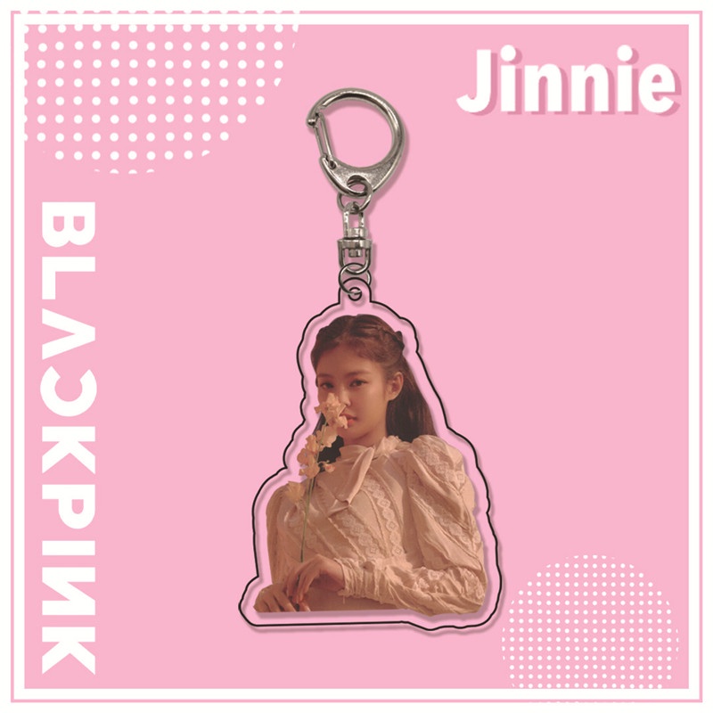 Móc khóa hai mặt in hình Jennie Blackpink xinh xắn