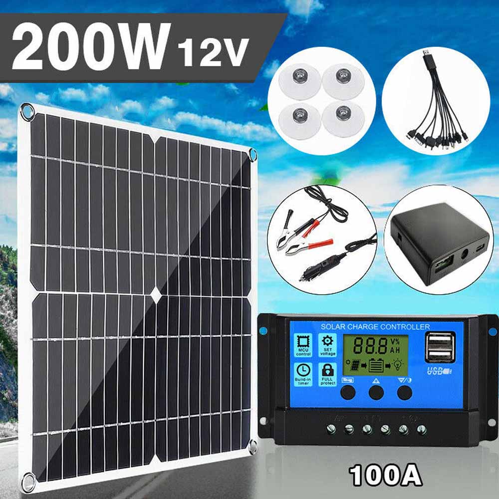 Tấm Pin Năng Lượng Mặt Trời 20W 12V 100A Kèm Bộ Điều Khiển Mới