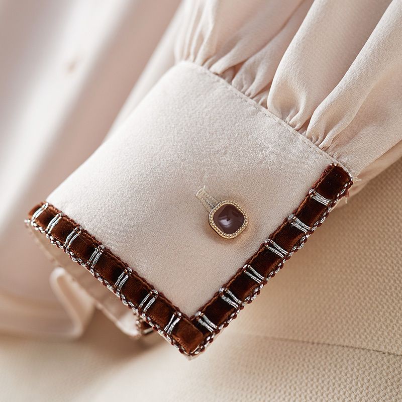 Áo Sơ Mi Chiffon Tay Phồng Thời Trang Mùa Thu 2022 Cho Nữ