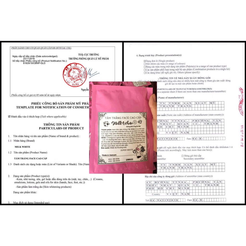 Tắm Trắng Da Mặt Milk White SPA Cao Cấp - tinh chất sữa non truyền trắng