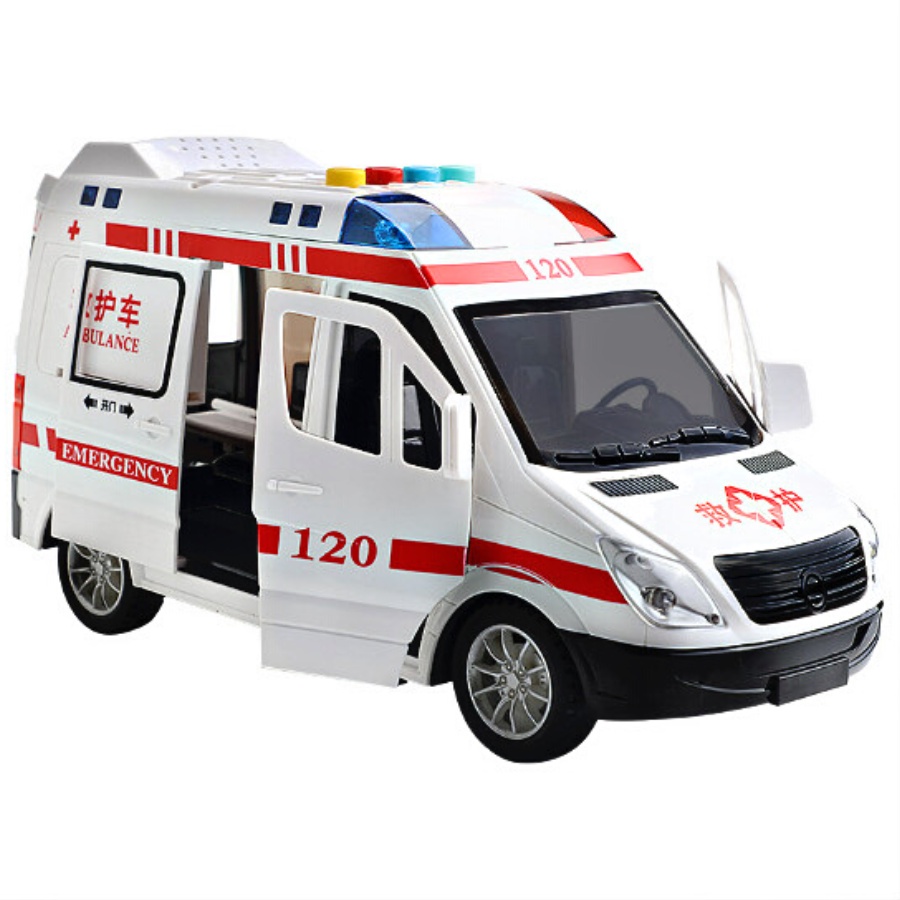 Đồ chơi xe cứu thương cao cấp, tặng kèm : 3 nhân vật lego, máng khiêng, 3 pin, tua vít, sạc dự phòng