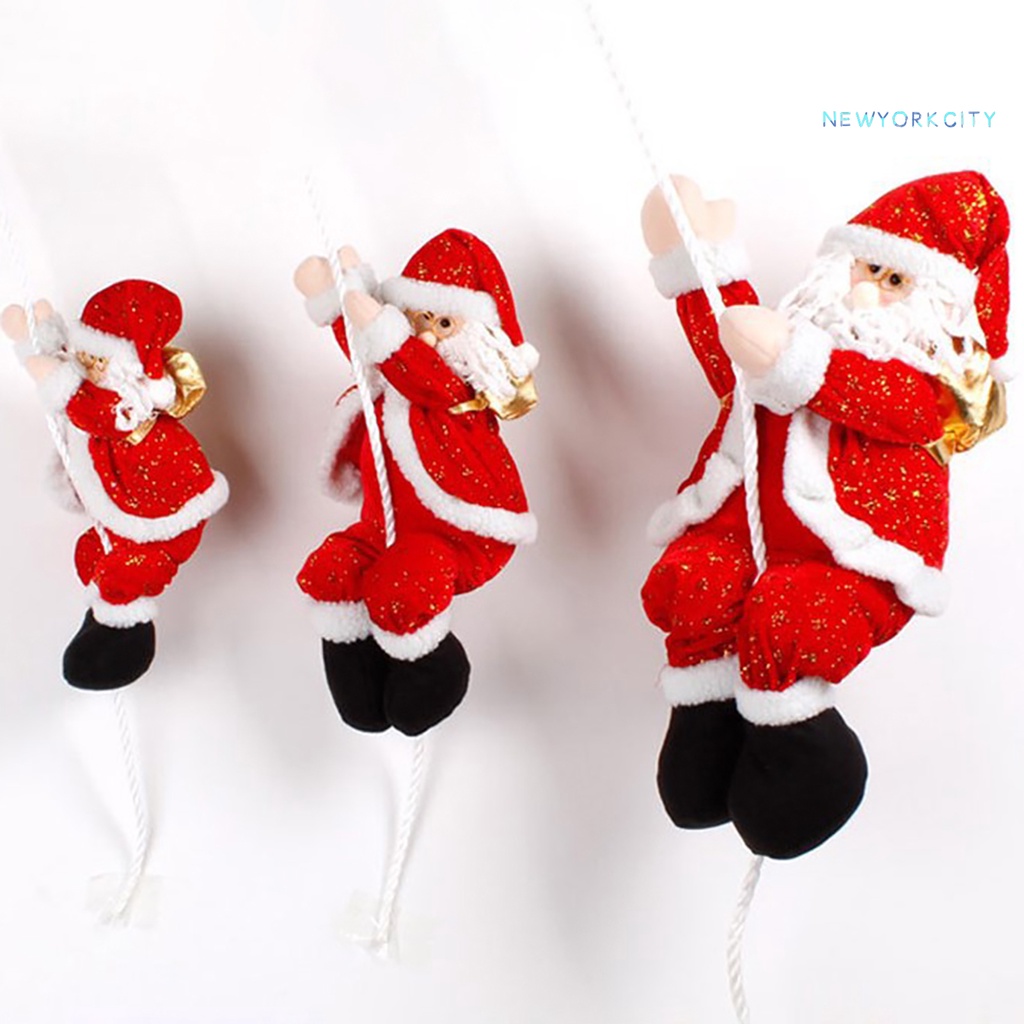 Ông Già Noel Leo Dây Trang Trí Cây Thông Giáng Sinh
