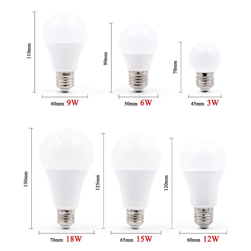 1 Bóng Đèn LED Thông Minh 3W 5W 7W 9W 12W 15W 18W 20W E27 Ánh Sáng Thật
