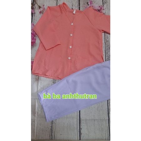 Bộ Bà Ba Cho Bé Gái Chất Liệu Thoáng Mát, Đủ 4 Màu Size Từ 6 - 35KG